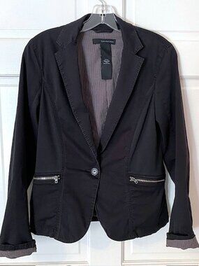 Calvin Klein Women's Cotton Blazer One Button Size Small